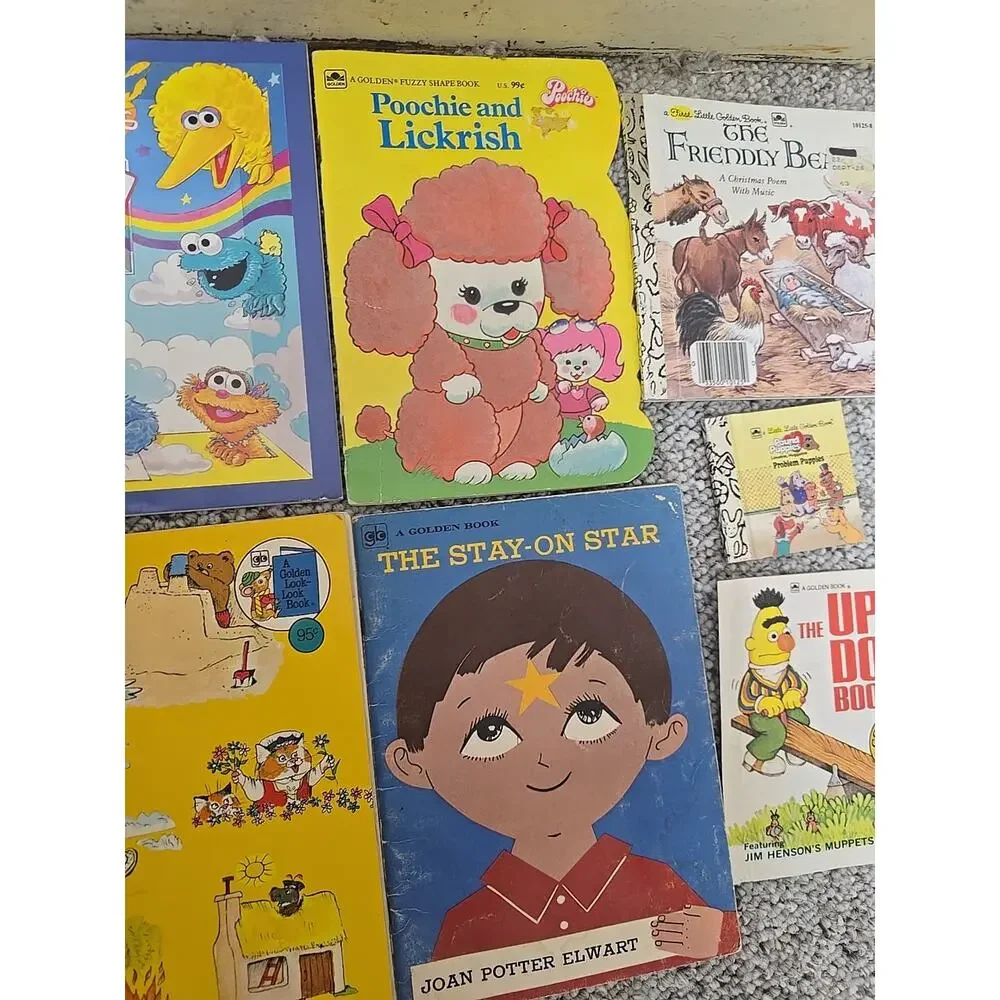 Lot of 7 Vintage 70s-80s Mixed Authors Sesame Street Paperback‎ Children's Books